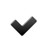 Accept, Black, Sub icon