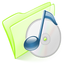 folder green music icon
