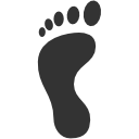 footprint, left icon