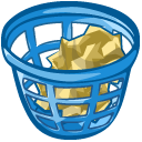 trash basket full icon