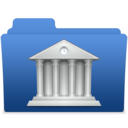 smooth navy blue library 2 icon