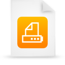 paper, orange, document, file icon