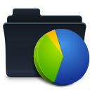 badged, chart, folder, graph icon