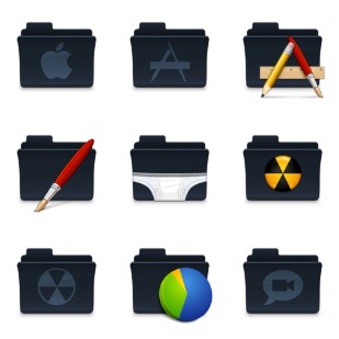 Agua Onyx Folders icon sets preview