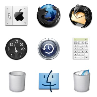 Black And Blue icon sets preview