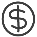 coin, dollar, doller, cash, money, currency icon