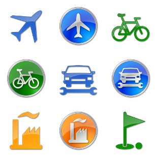 Points Of Interest icon sets preview
