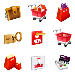 E Commerce icon sets preview