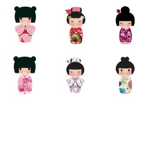 Japanese Dolls icon sets preview
