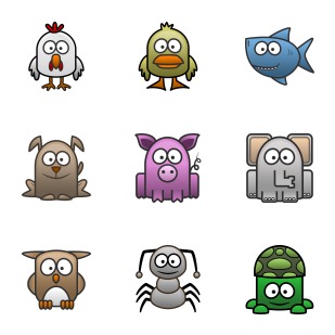 Animal icon sets preview