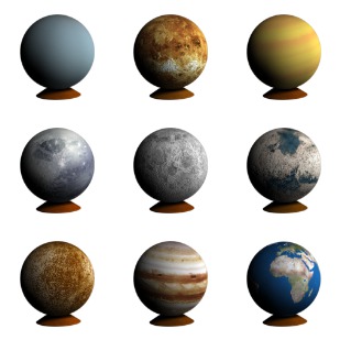 Planets icon sets preview