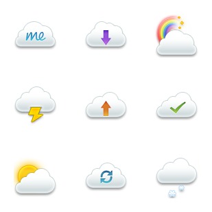 Cloud icon sets preview