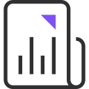 chart, document, analytics, statistics, report, data, file icon
