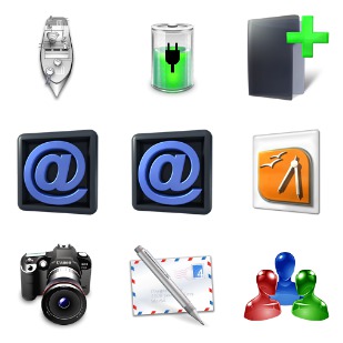 Dark Glass icon sets preview