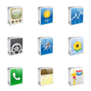 iPhone4 Mini icon sets preview