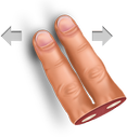 gesture, horisontally, swipe, two, finger icon