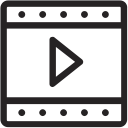 film, video, movie, footage icon