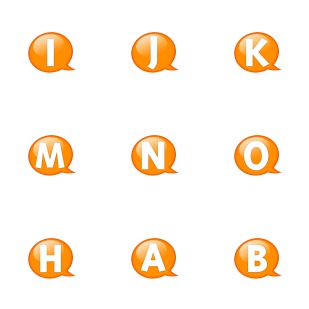 Speech Balloon Orange icon sets preview
