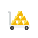 cart, gold icon