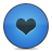 heart, button, blue, valentine, love icon