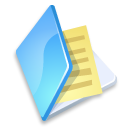 Folder documents blue icon