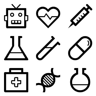 Science icon sets preview