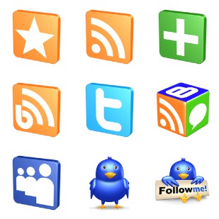 3D Social icon sets preview