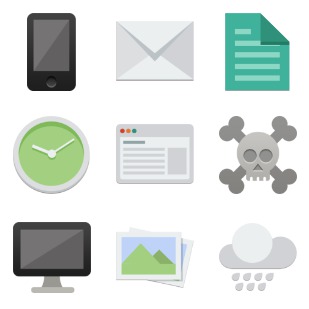 Flat icon sets preview