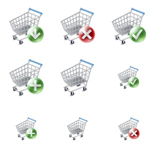 Shopping Cart icon sets preview