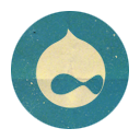 Drupal, Retro, Rounded icon