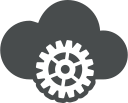 gear, cog, customize, control, preferences, options, cloud icon