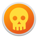 orange, skull icon