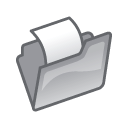 folder grey open icon