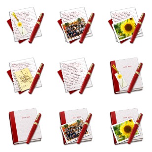 Closed Notes icon sets preview