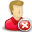 red, user, delete icon