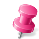 Map Marker Push Pin 2 Right Pink icon