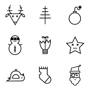 Anti-Christmas icon sets preview