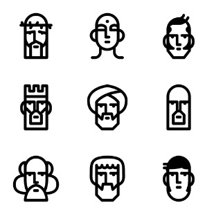 Characters from Pop Culture icon sets preview