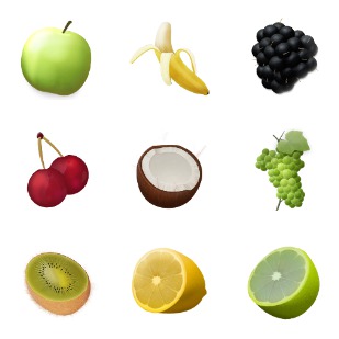 Fruits Illustrated icon sets preview