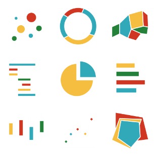 Charts and diagrams 1 icon sets preview